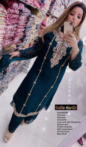 Embroidery Work Palazzo Kurti Suit