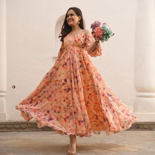 Floral Print Fancy Kurti 