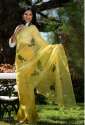 Floral Printed Organza Saree thumb 5