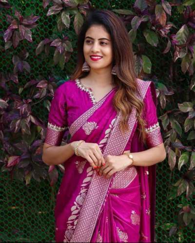 Beautiful Pink Rich Jacquard saree by Jasu Creation