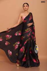 Designer Japan Satin Digital printed Saree 