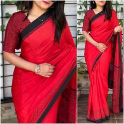Designer Silk Crepe printed saree 