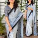 Designer Silk Crepe printed saree  thumb 2
