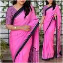 Designer Silk Crepe printed saree  thumb 3