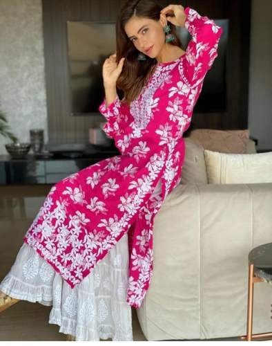 Party wear Embroidered Palazzo Top Suit 