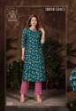Slub cotton Foil Printed Kurti Set  thumb 6