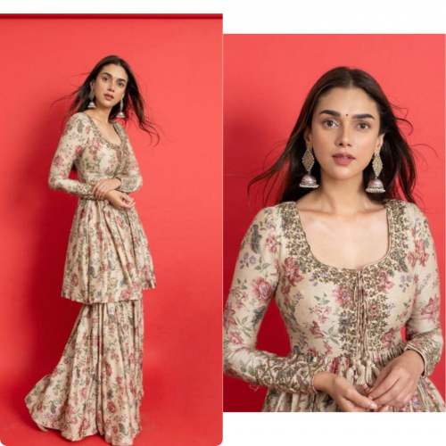 Stylish Digital Printed Sharara Suit 