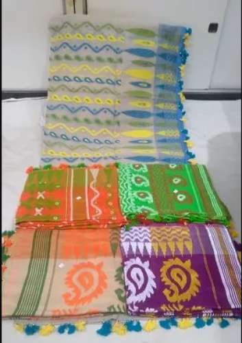 Designer Soft Silk Dhakai Jamdani Saree by Basak Saree House