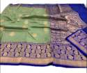 Banarasi Border Silk Saree For Women thumb 1