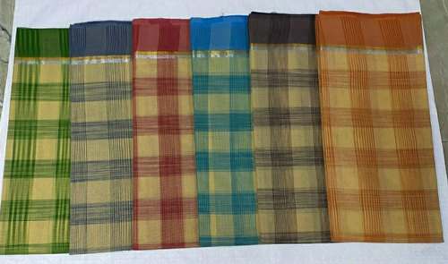 Check Print Cotton Sare