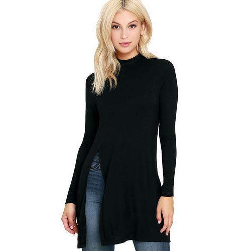 Full Sleeve Slit Top by Texture