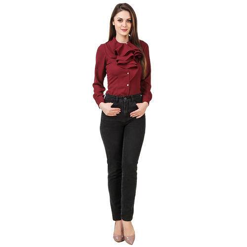 Girls Maroon Shirt by Texture