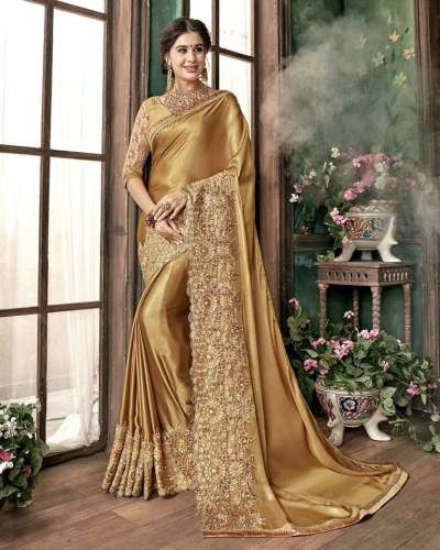 Get Embroidered Silk Saree By Vinayak Textile by Vinayak Textile