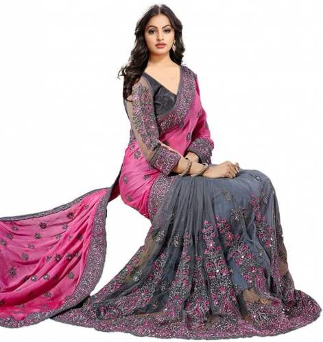 Get Silk Blend Saree By Vinayak Textile by Vinayak Textile