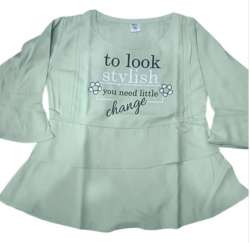 Pistachio Green Casual Wear Fancy cotton top 