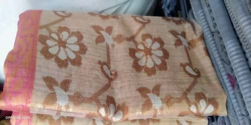 Floral Print Tissue Saree  by R R Creation