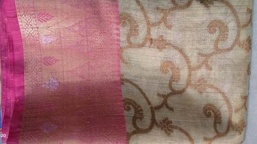 Printed Tissue Baswara Saree by R R Creation