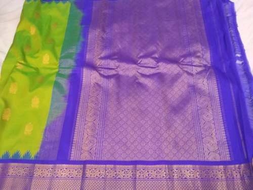 Printed Gadwal Patti Saree by Sree Tirumala Gadwal Saree House