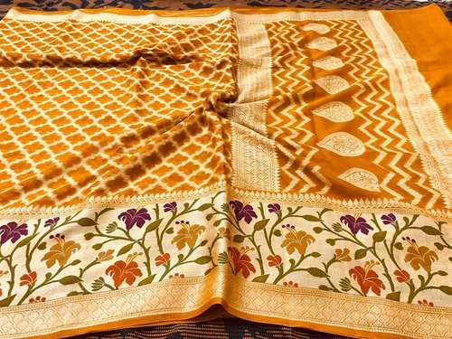 Zari Work Banarsi saree by Sadhbhawana Saree