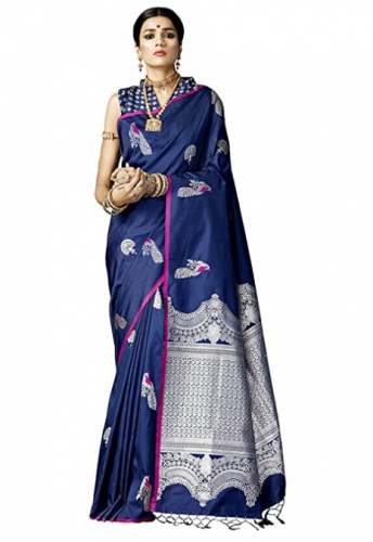 Buy VARKALA SILK SAREES Ladies Banarasi Saree by Varkala Silk Sarees