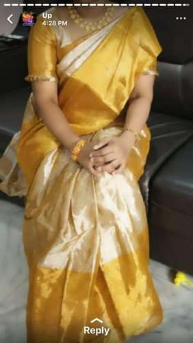 Beautiful Golden Tissue Saree by Puneeth Wholesale Pattu Sarees