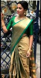 wedding wear Plain tissue Uppada saree
