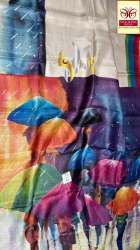 Designer Tussar Hand Printed Saree