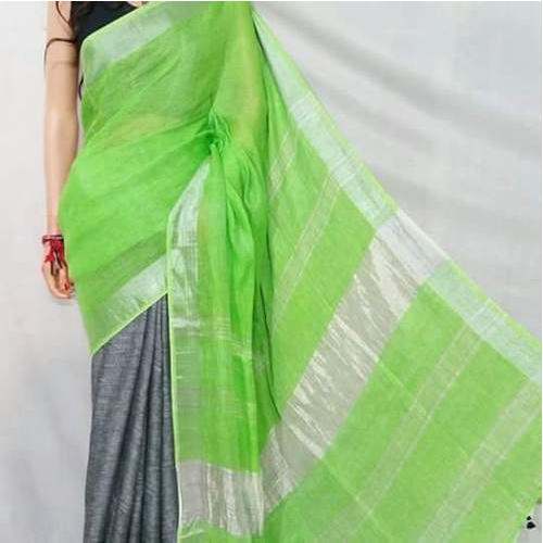 Designer Linen Silk Saree