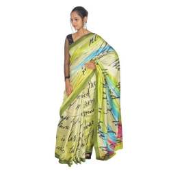 Printed Linen Saree For Ladies