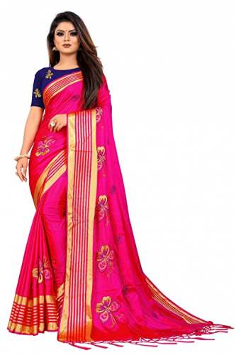 Buy Silk Embroidery Saree By Kuvarba Fashion  by Kuvarba Fashion