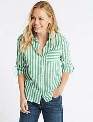 Lining Print Cotton Shirt 