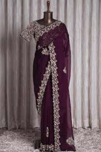 Embroidered Designer Fancy Saree   by Vardhaman Textile
