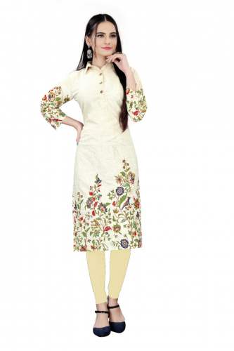 Cotton Flex Printed Regular Wear Kurti