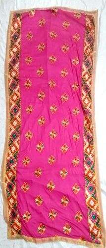 Phulkari Chanderi Dupatta  by ACS Phulkari House