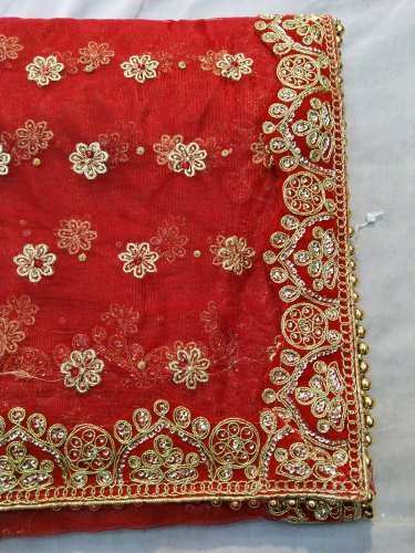 Heavy embroidered bridal Dupatta  by Duppatta House