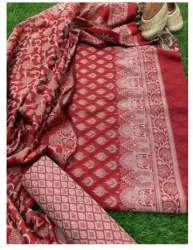 Banarasi Silk Unstitched Suit