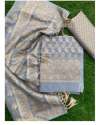 Banarasi Silk Unstitched Suit thumb 1