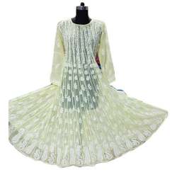 Ladies Anarkali Chikan  Kurti