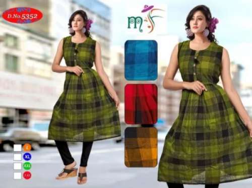 handloom designercotton Kurtis full sleeve by Mittal Fashion