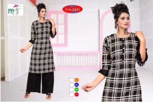 Multi Color designer cotton Rayon Palazzo kurtis  by Mittal Fashion