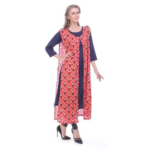 Branded Jacket Style Cotton Kurti by Vamshi Creations