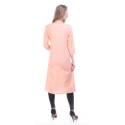 Designer Peach Plain Kurti thumb 1