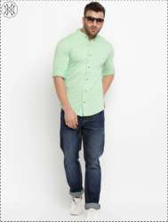 Men Casual Shirt with Chinese Collar