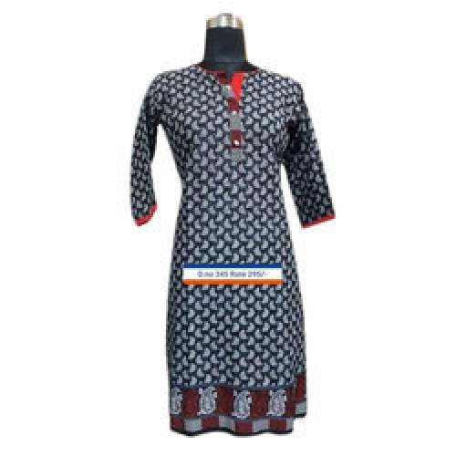 Daily wear Printed Cotton kurti  by Om Sai Fashion