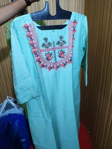 New Arrival of Cotton Embroidered Kurti  by Om Sai Fashion