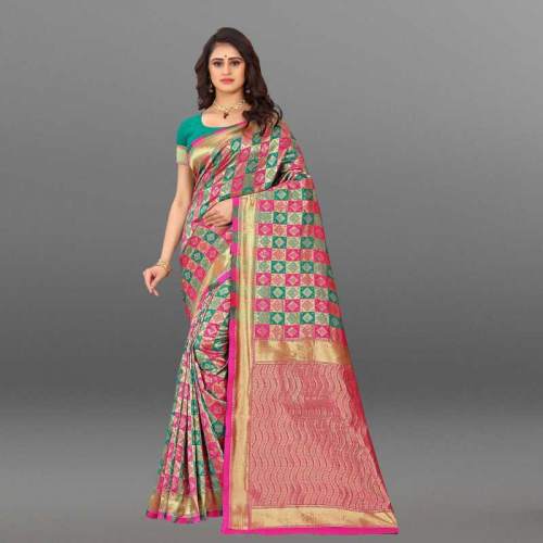 Get Woven Banarasi Silk By Anjaneya Sarees by Anjaneya Sarees