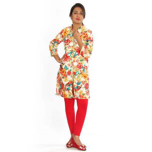 Daily wear Short Crepe Kurti  by R. K. Garments