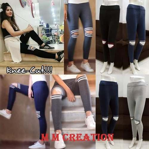 Ladies knee Cut Track Pant by M M Creation