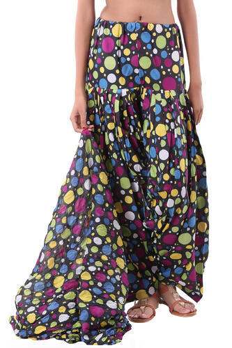 Black Printed Patiala Salwar by Cotton Crafts