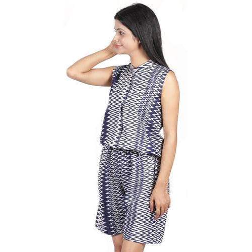 Ladies Short Printed Jump suit by S Enterprises